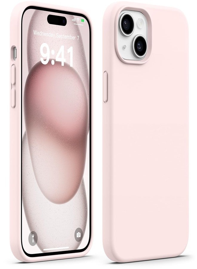 AOTESIER Shockproof for iPhone 15 Plus Case, [Food Grade Silicone] Phone Case [Military Drop Protection] with Soft Anti-Scratch Microfiber Lining, 6.7 inch, Chalk Pink - Image 1
